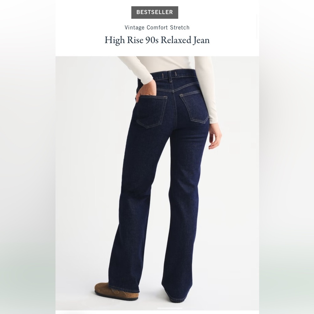 Abercrombie vintage 90s straight high rise jeans